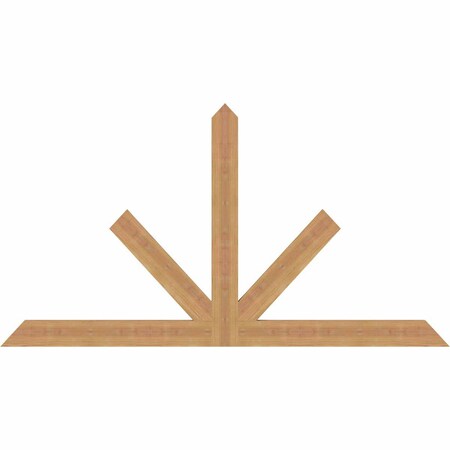 Ekena Millwork Saratoga Timber Gable Bracket, Western Red Cedar, 60"W x 32"H x 1 1/2"D x 3 1/2"F, 13/12 Pitch GBW060X32X0204SAR00SWR